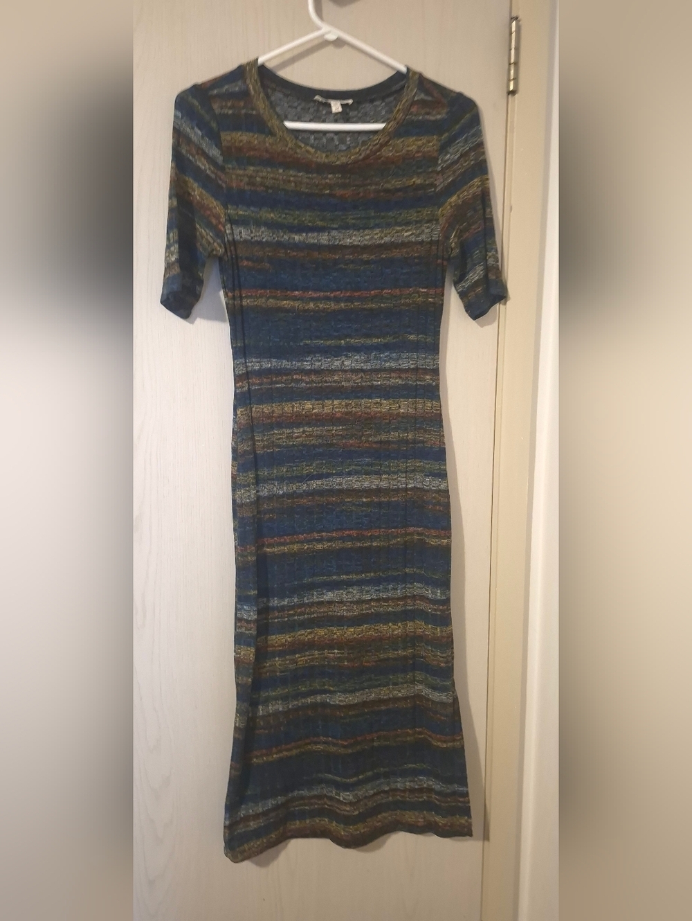 Monteau Los Angeles Space Dye Knit Midi Dress (M)